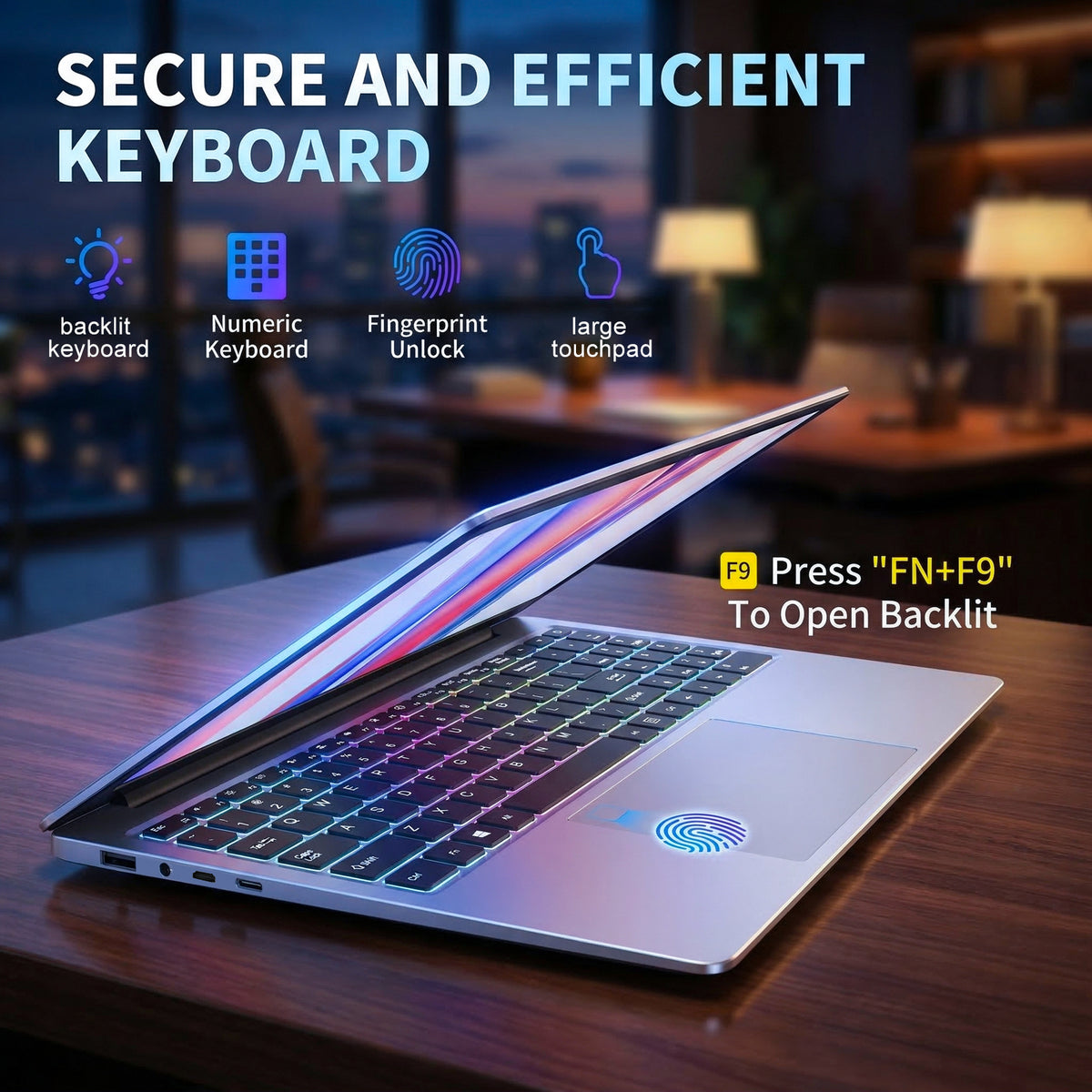 LAITNIN 16" FHD Laptop, Intel i7-6500U, 16GB RAM, 512GB SSD