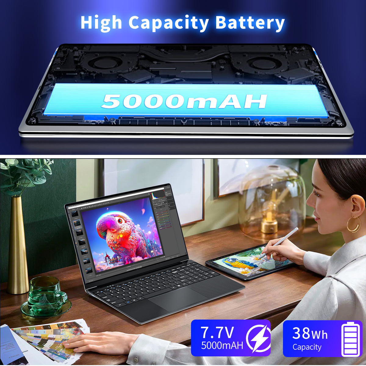 LAITNIN Windows 11 Pro Laptop 15.6” FHD IPS Laptop | Intel Core i5-8210Y | 16GB LPDDR3 RAM + 512GB SSD | WiFi 6, Bluetooth 4.2,Ultrabook for Business/Students/C