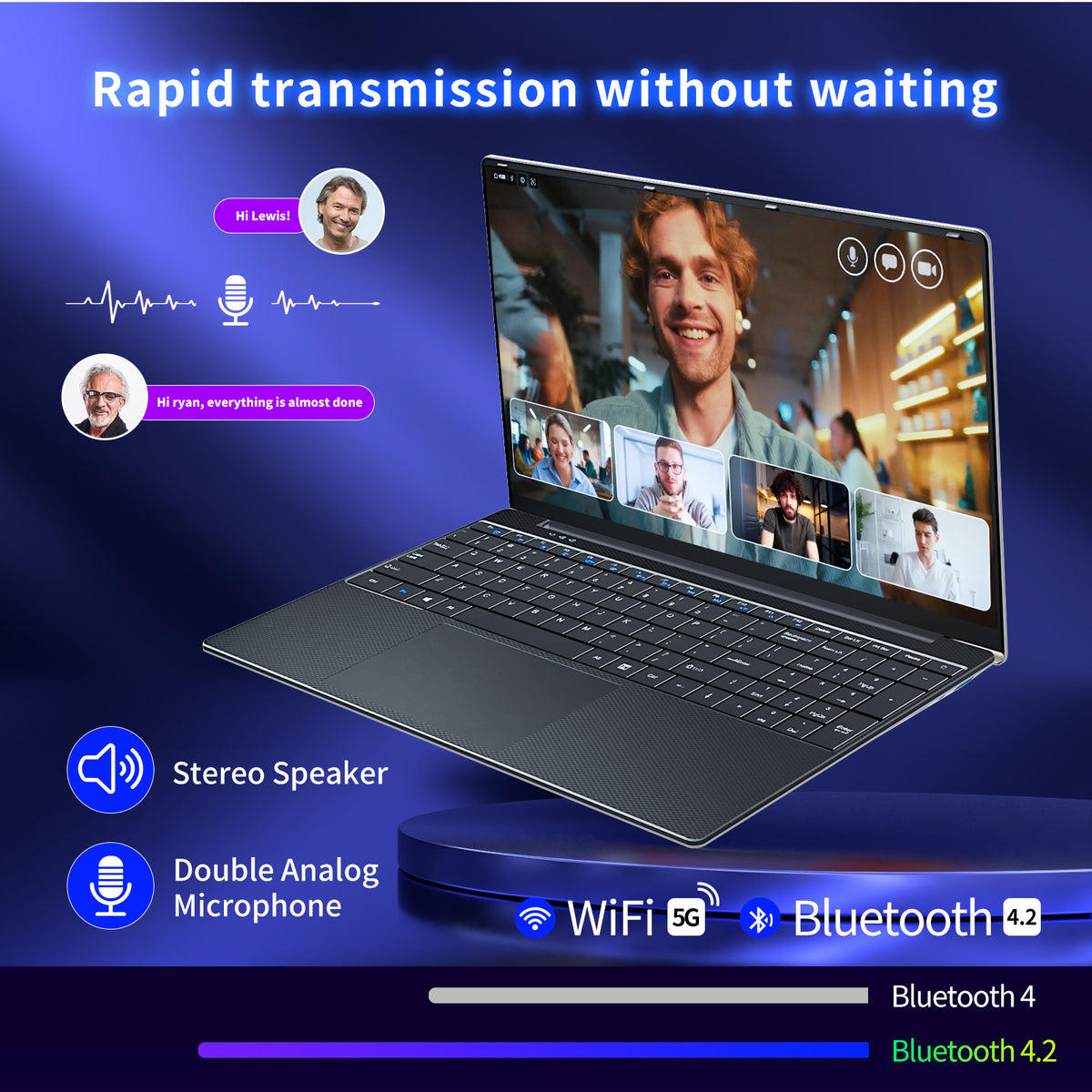LAITNIN Windows 11 Pro Laptop 15.6” FHD IPS Laptop | Intel Core i5-8210Y | 16GB LPDDR3 RAM + 512GB SSD | WiFi 6, Bluetooth 4.2,Ultrabook for Business/Students/C