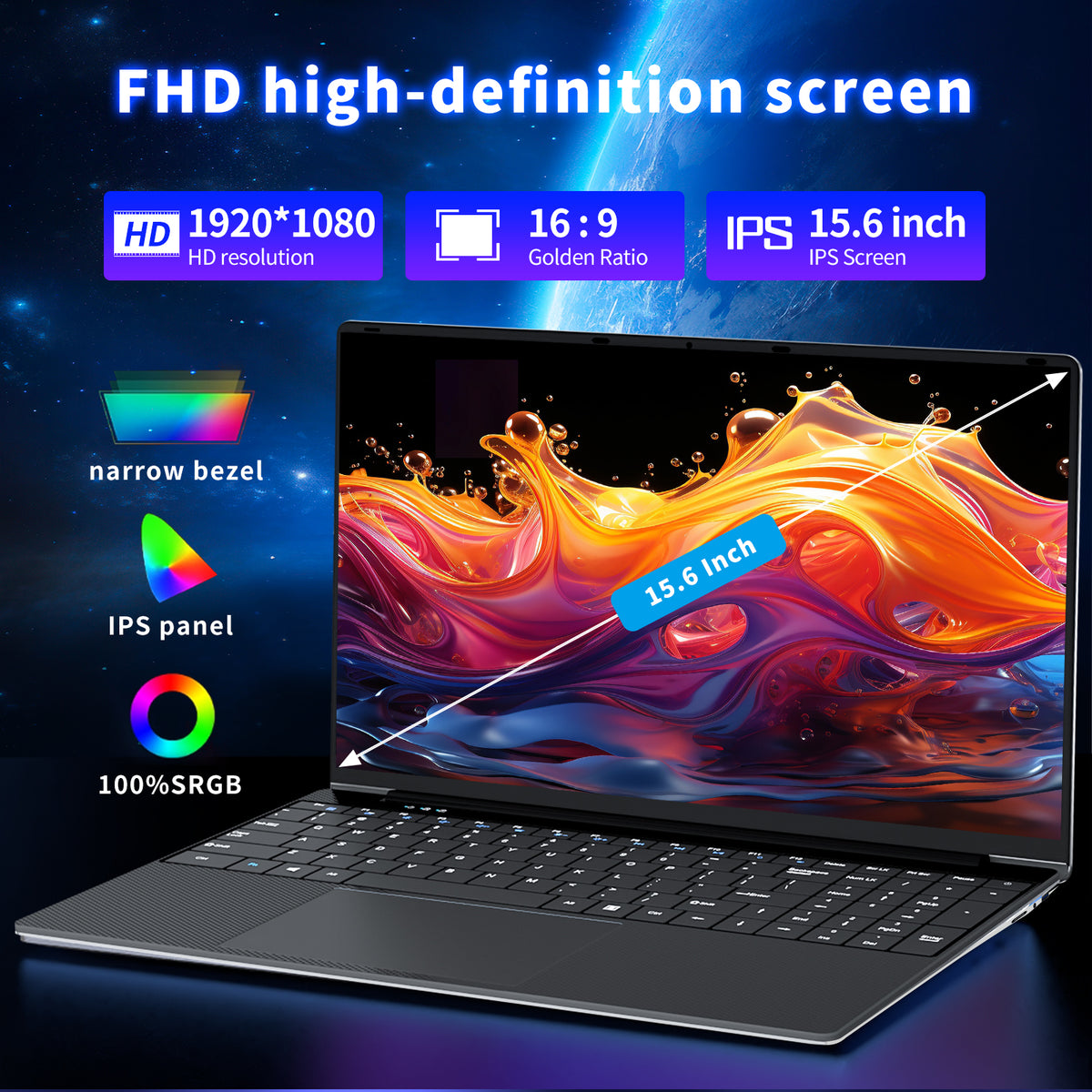 LAITNIN Windows 11 Pro Laptop 15.6” FHD IPS Laptop | Intel Core i5-8210Y | 16GB LPDDR3 RAM + 512GB SSD | WiFi 6, Bluetooth 4.2,Ultrabook for Business/Students/C