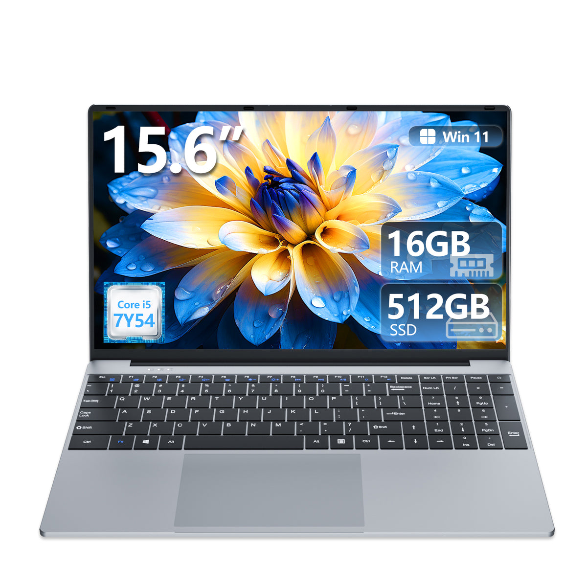 LAITNIN 15.6" FHD Laptop Computer, Intel Core i5 Processor (Up to 3.2GHz), 16GB RAM 512GB SSD, Windows 11, WiFi 5, Backlit Keyboard, IPS Eye Protection Display, 1.6kg Lightweight for Business & Study