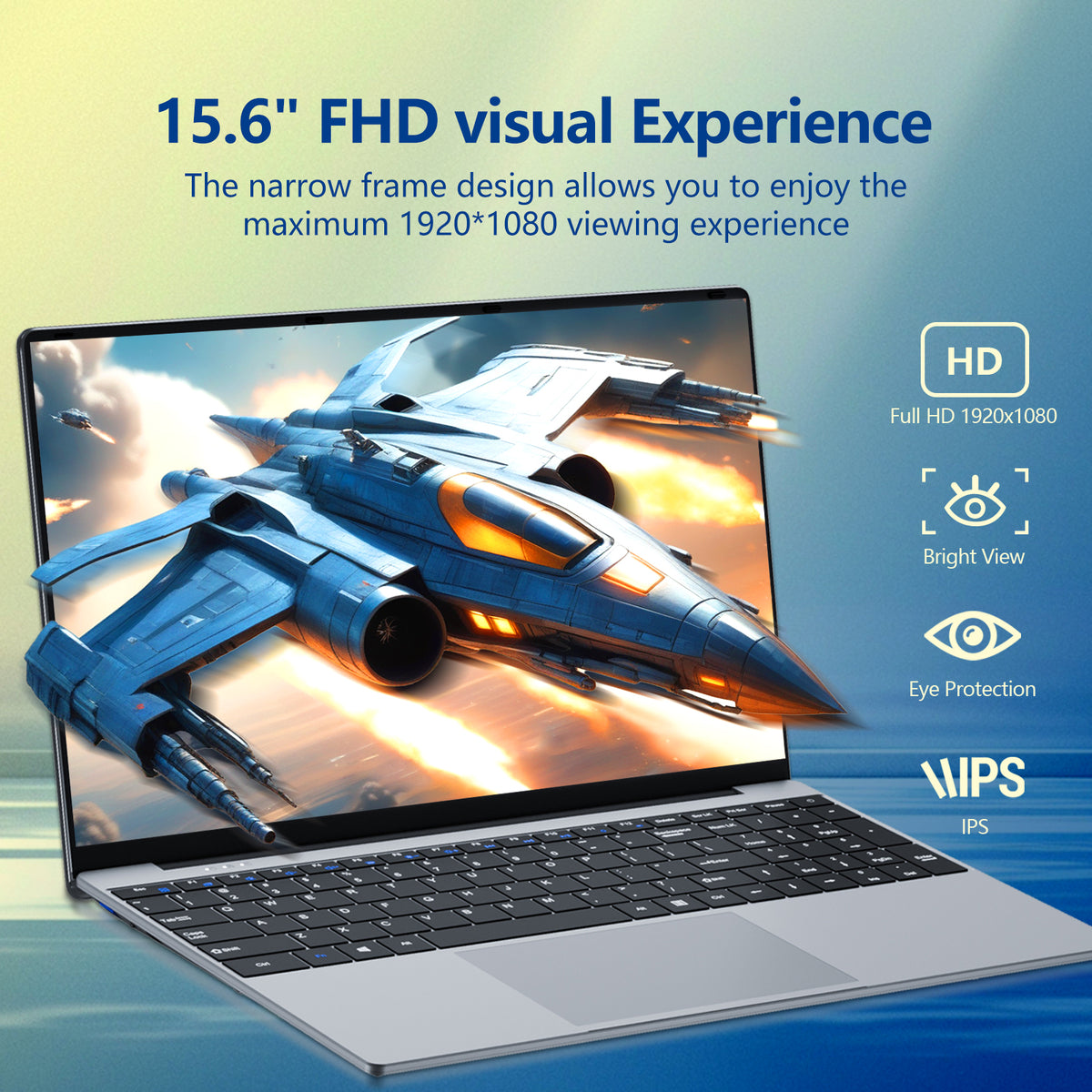 LAITNIN 15.6" FHD Laptop Computer, Intel Core i5 Processor (Up to 3.2GHz), 16GB RAM 512GB SSD, Windows 11, WiFi 5, Backlit Keyboard, IPS Eye Protection Display, 1.6kg Lightweight for Business & Study
